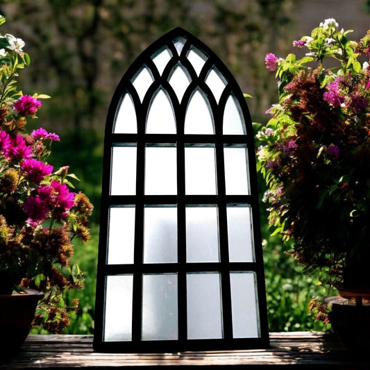 Pair of Gothic Arch Garden Mirrors