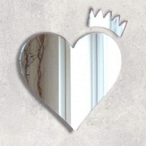 Heart & Crown Acrylic Mirror