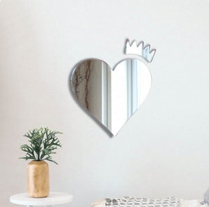 Heart & Crown Acrylic Mirror
