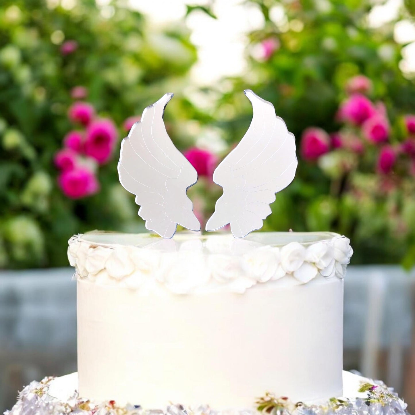Pair of angel wings shaped Cake Toppers