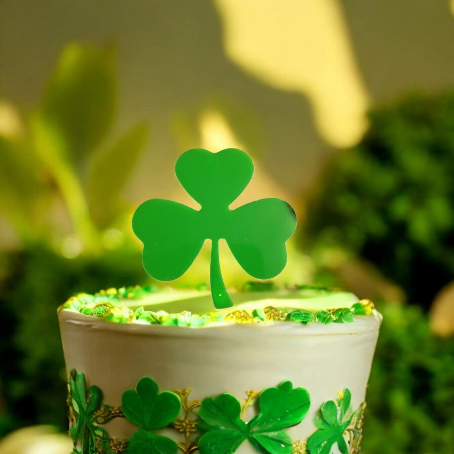 Shamrock Shaped Cake Toppers