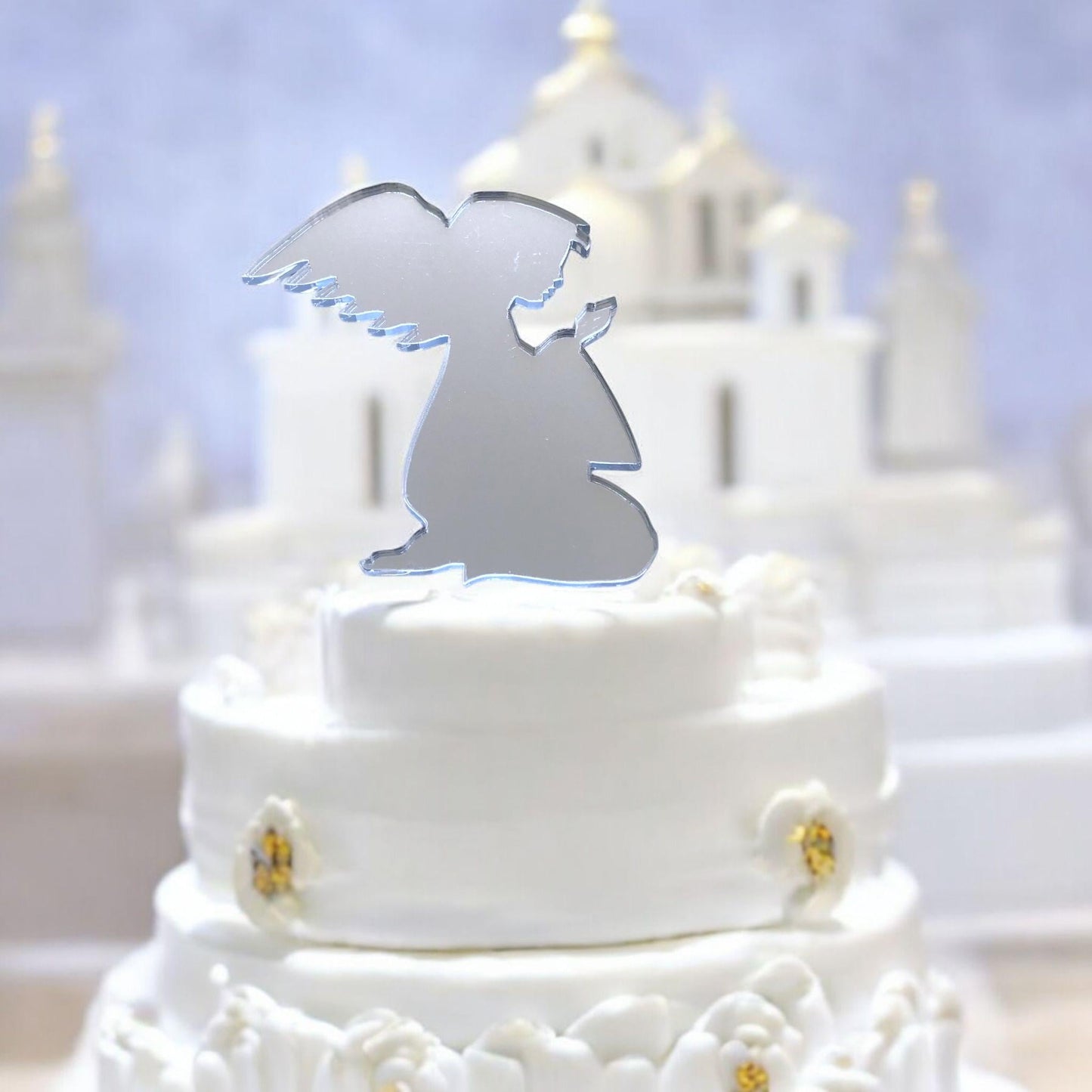 Christening Angel Shaped Cake Toppers