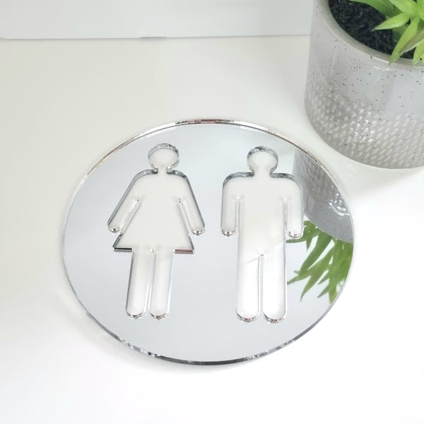 Male & Female Round Toilet Door Sign