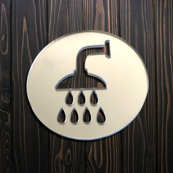 Shower Door Acrylic Sign