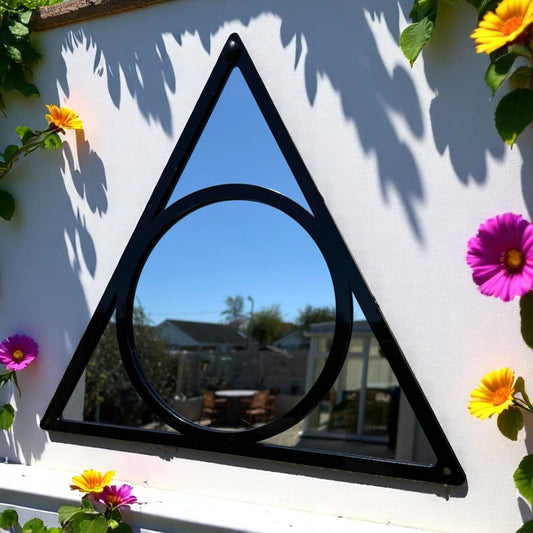 Triangle & Circle Garden Mirror