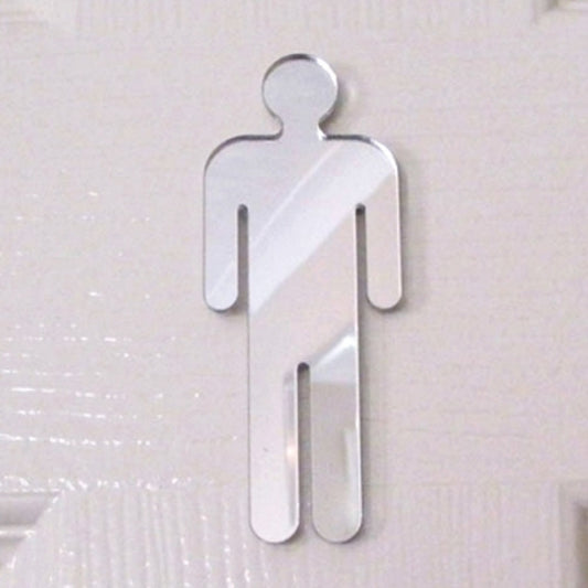Male Toilet Sign - Mirrored