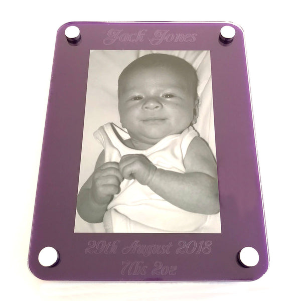 Wall Mounted Acrylic Frame for 10" x 8" Photograph Solid