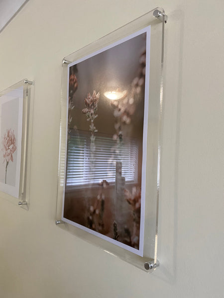 Wall Mounted Acrylic Frame for 10" x 8" Photograph Mirrored