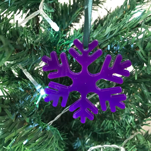 Icy Snowflake Christmas Tree Decorations