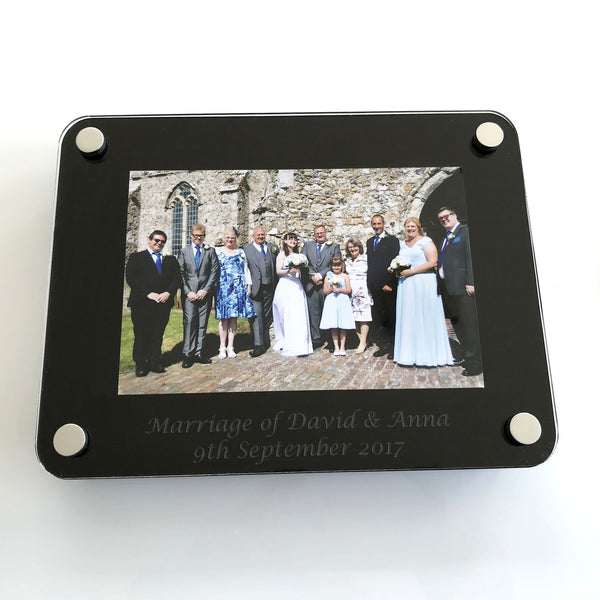 Wall Mounted Acrylic Frame for 10" x 8" Photograph Solid