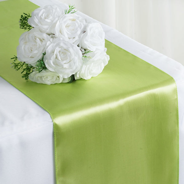 Apple Green Satin Smooth Table Runners