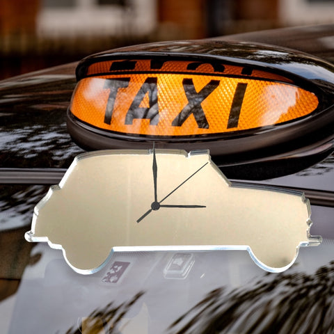 Black Cab / Taxi Shaped Clocks - Many Colour Choices