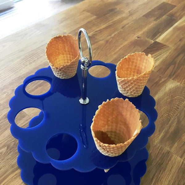 Ice Cream Cone Stand - Blue