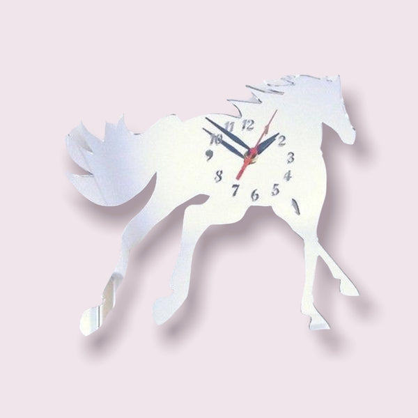 Cantering Horse Shaped Clocks - Many Colour Choices
