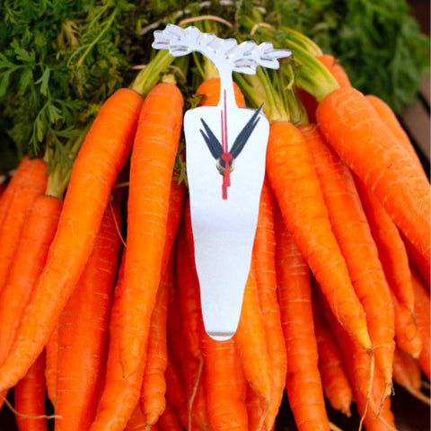 Carrot Shaped Clocks - Many Colour Choices