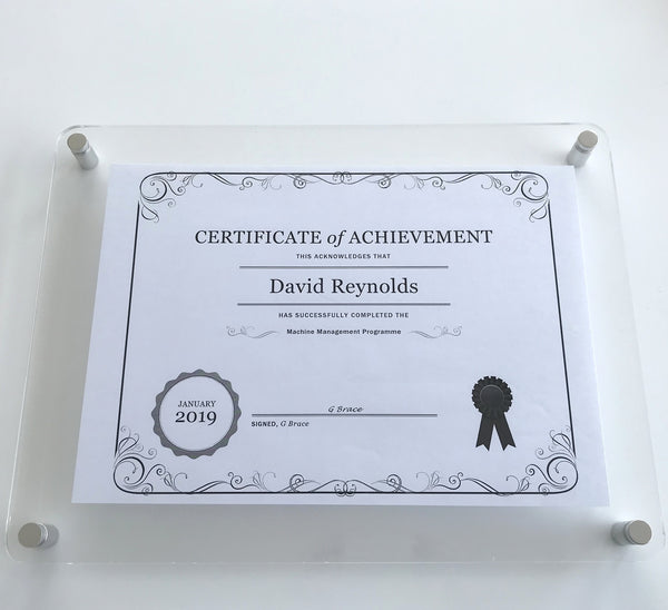 Wall Mounted Certificate and Poster Frame