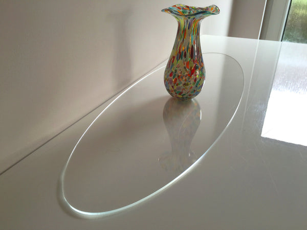 Clear Oval Acrylic Table Runners - Bespoke Sizes Made