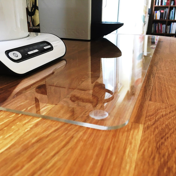 Oval Serving Mat/Table Protector - Black Gloss