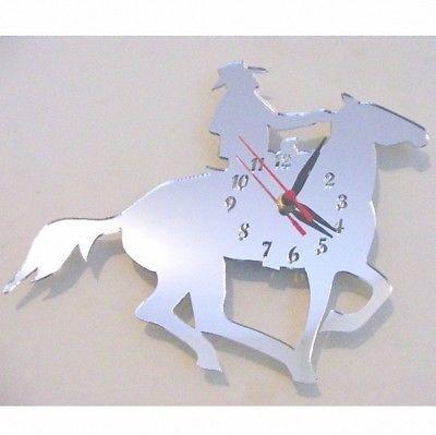 Cowboy Riding Shaped Clocks - Many Colour Choices