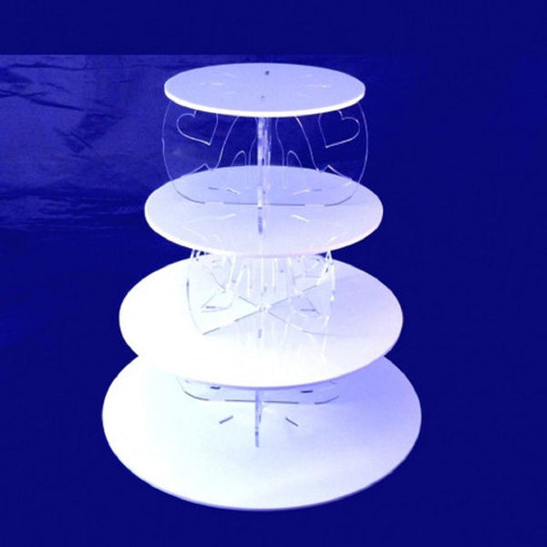 Four Tier High Heel and Heart Design Round Cake Stand