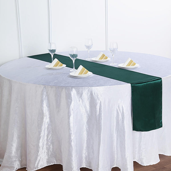 Hunter Green Satin Smooth Table Runners