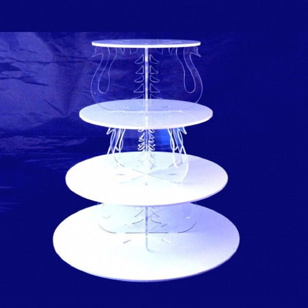 Four Tier Swan Design Round Cake Stand