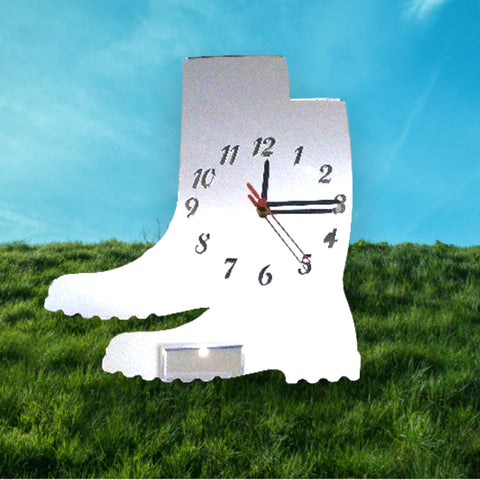 Welington Boots Shaped Clocks - Many Colour Choices