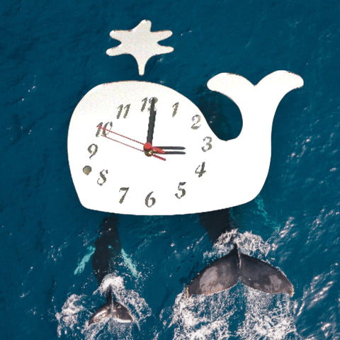 Whale Shaped Clocks - Many Colour Choices