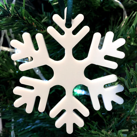 Icy Snowflake Christmas Tree Decorations