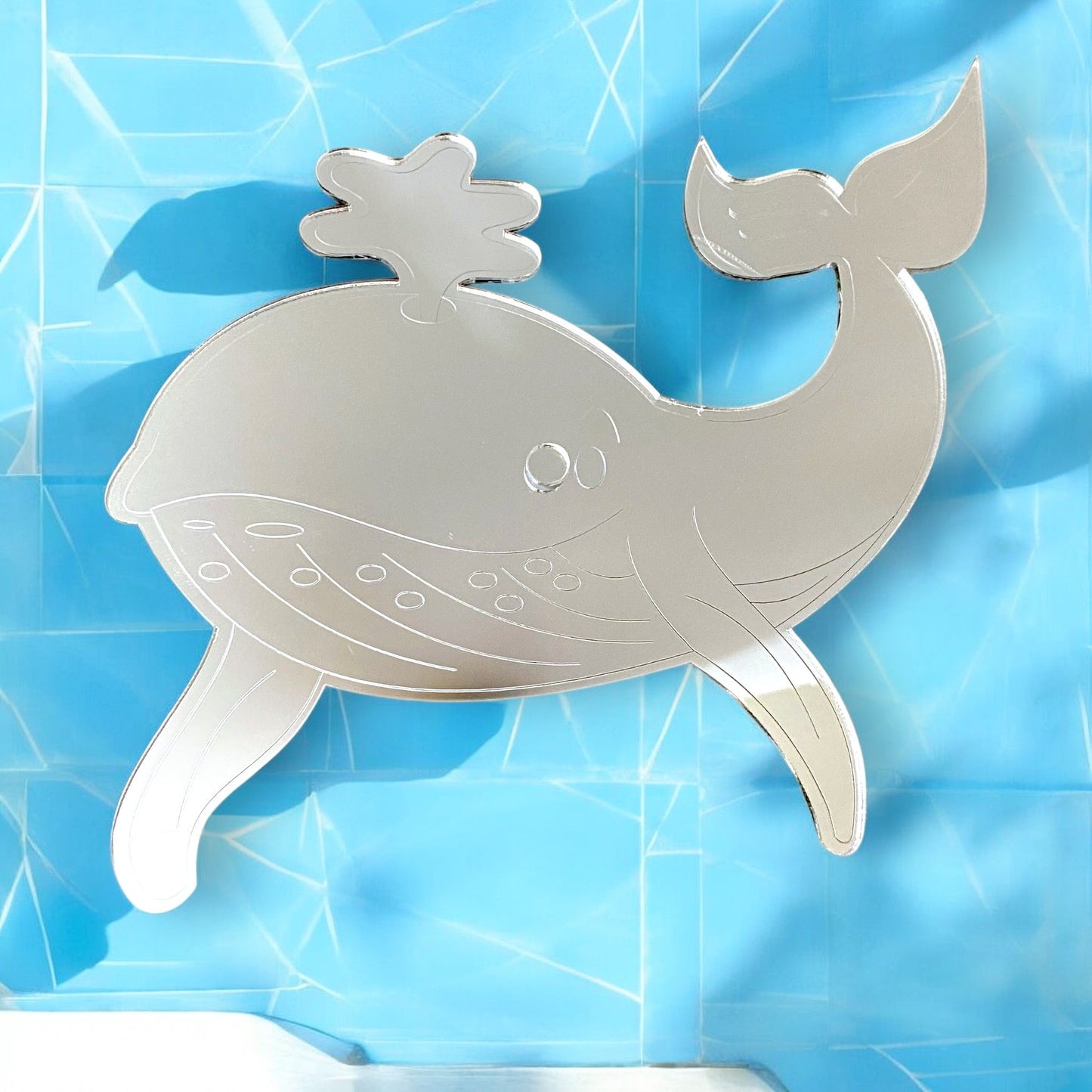 Etched Whale Shaped Mirrors