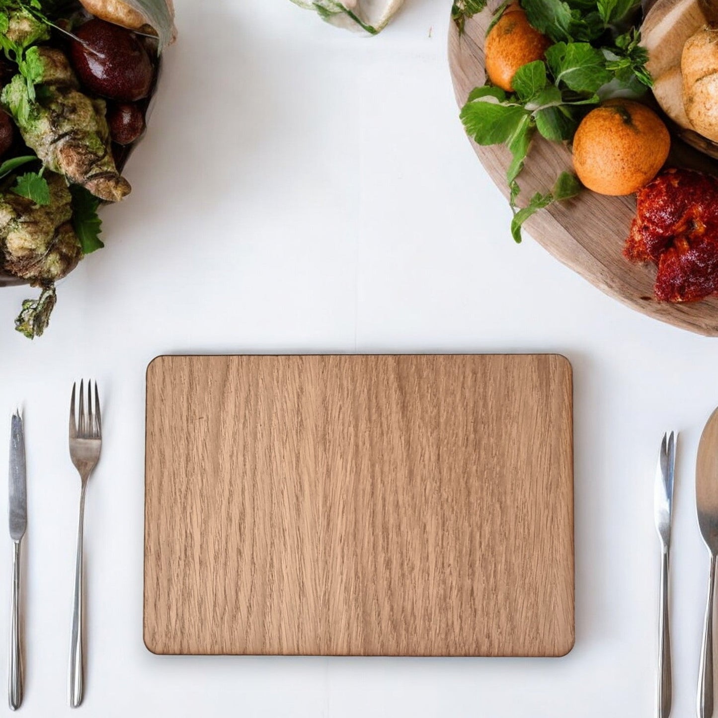 Rectangle Placemats & Coasters - Wooden Colours