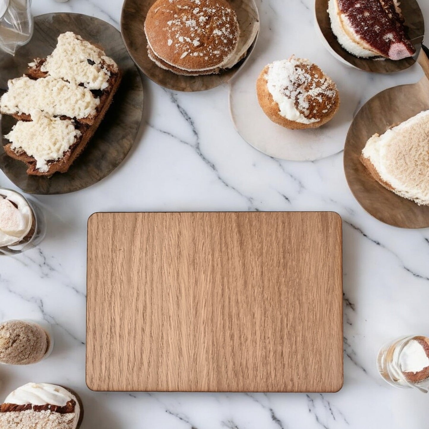 Rectangle Placemats & Coasters - Wooden Colours