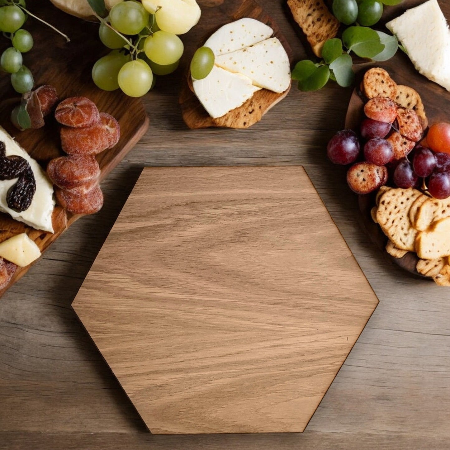 Hexagon Placemats & Coasters - Wooden Colours