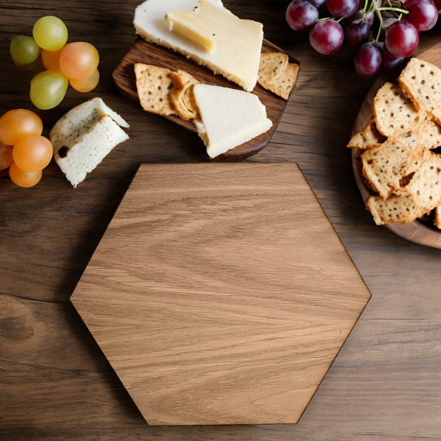 Hexagon Placemats & Coasters - Wooden Colours