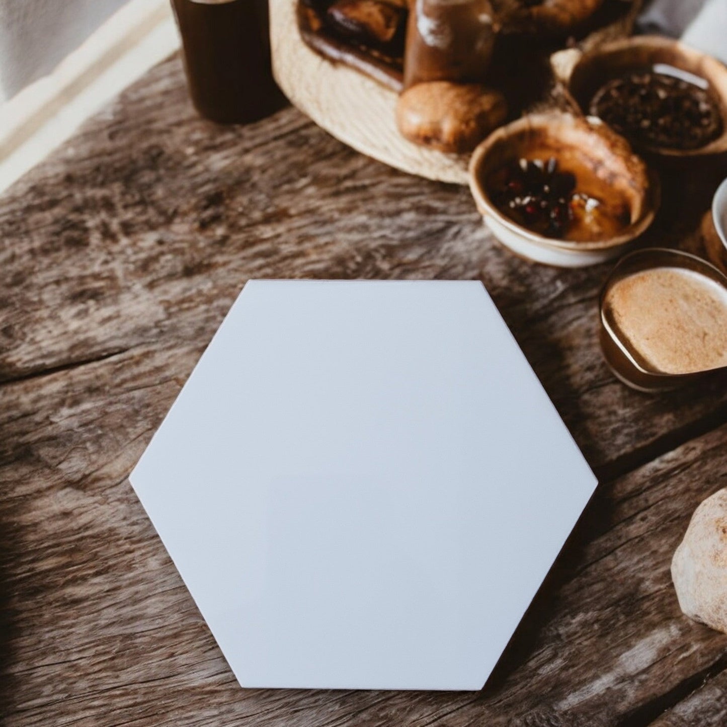 Hexagon Placemats & Coasters - Matt Colours