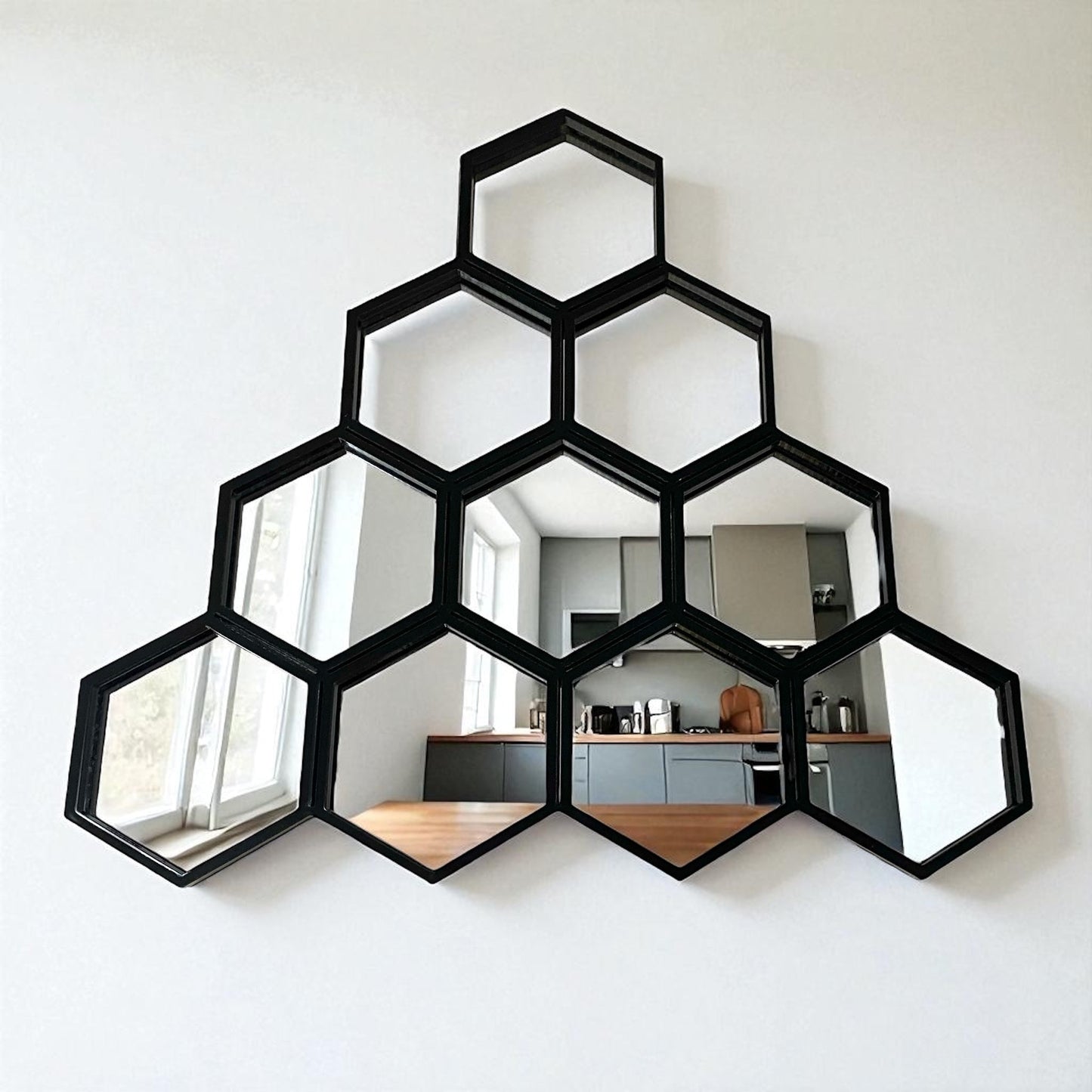 Honeycomb Hexagonal Garden Mirror