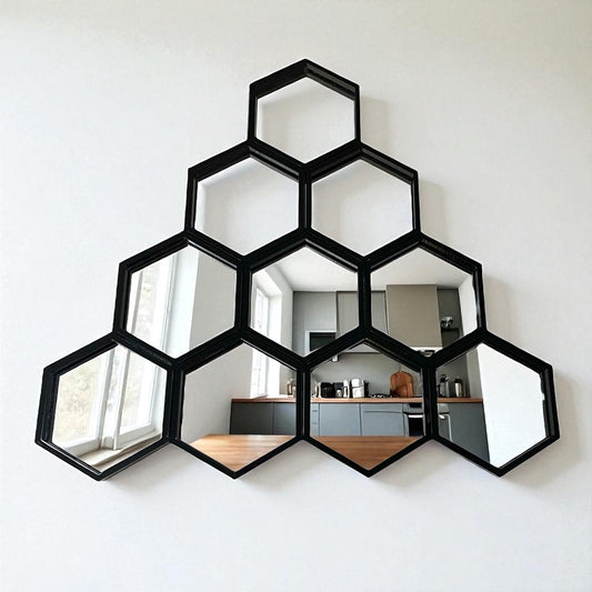 Honeycomb Hexagonal Garden Mirror
