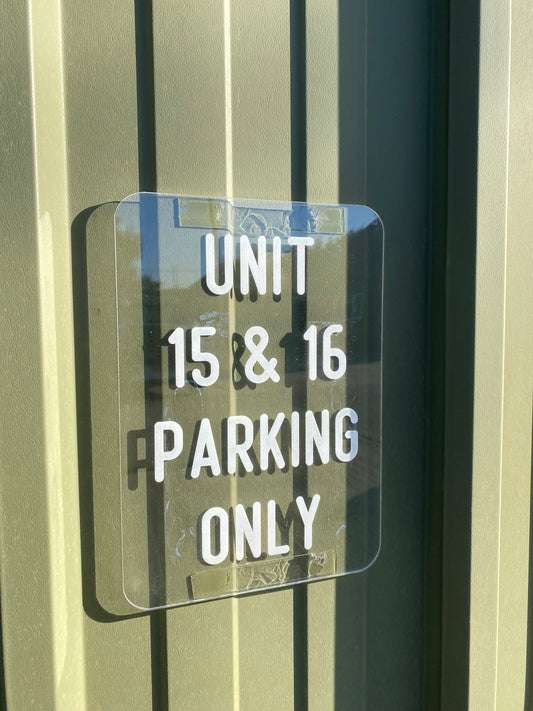 Clear Rectangle Shaped Wall Signs