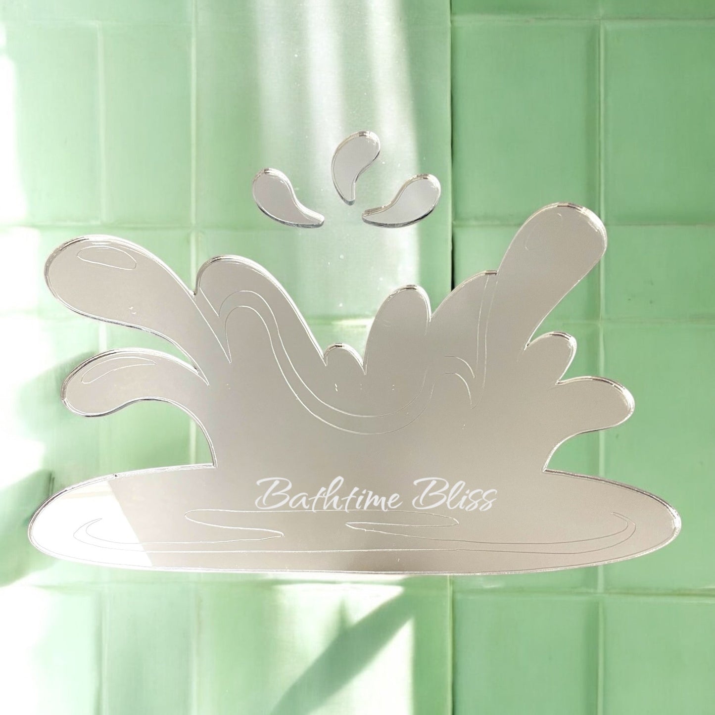 Etched Wave Splash Mirror