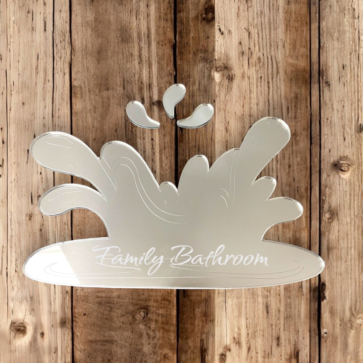 Etched Wave Splash Shaped Mirrors