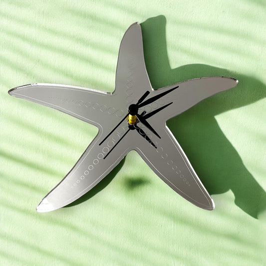 Etched Starfish Clock