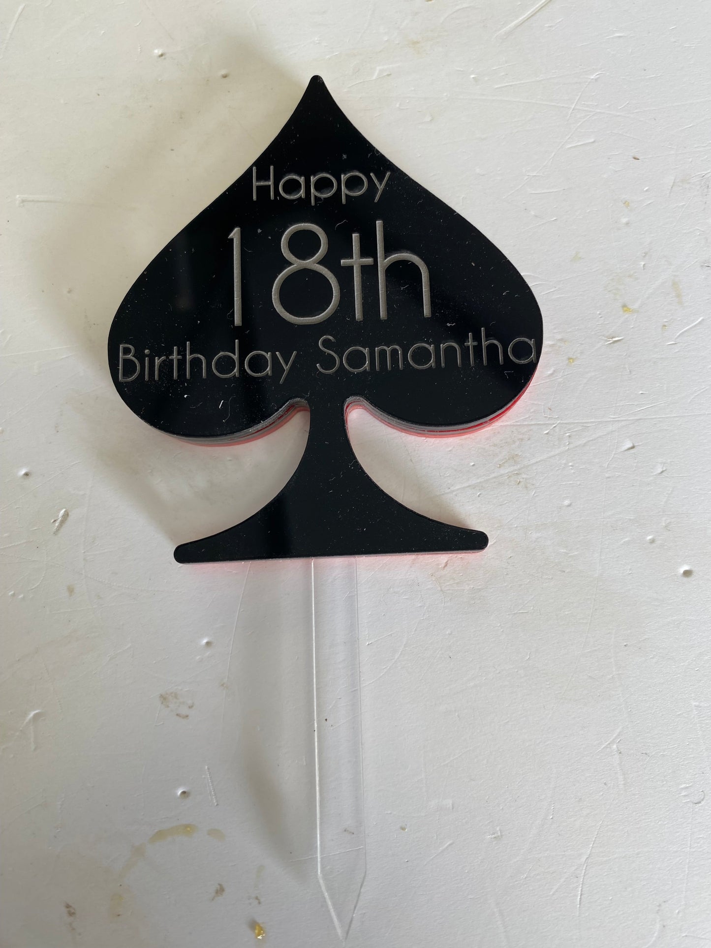 Playing Cards Heart Spade Club or Diamond Cake Toppers