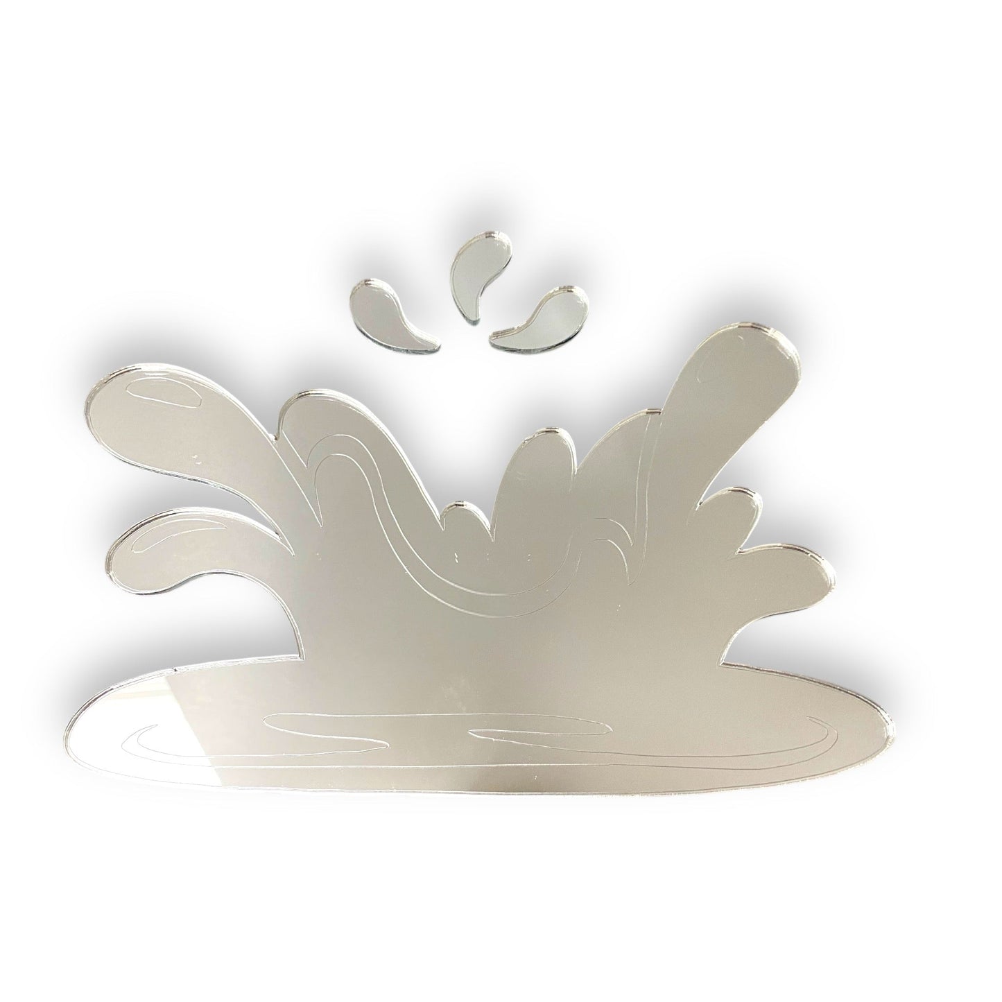 Etched Wave Splash Mirror