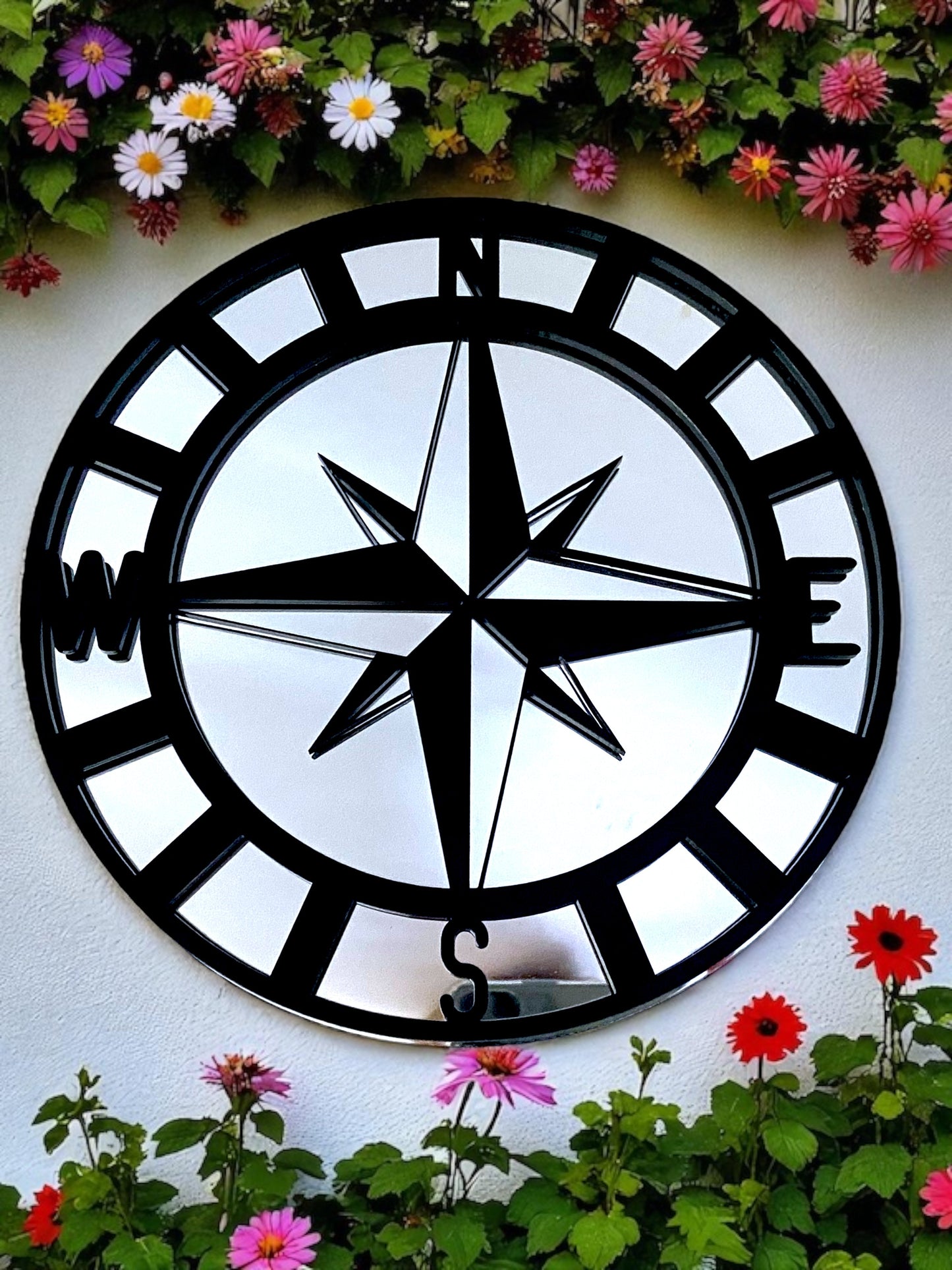 Compass Garden Mirror