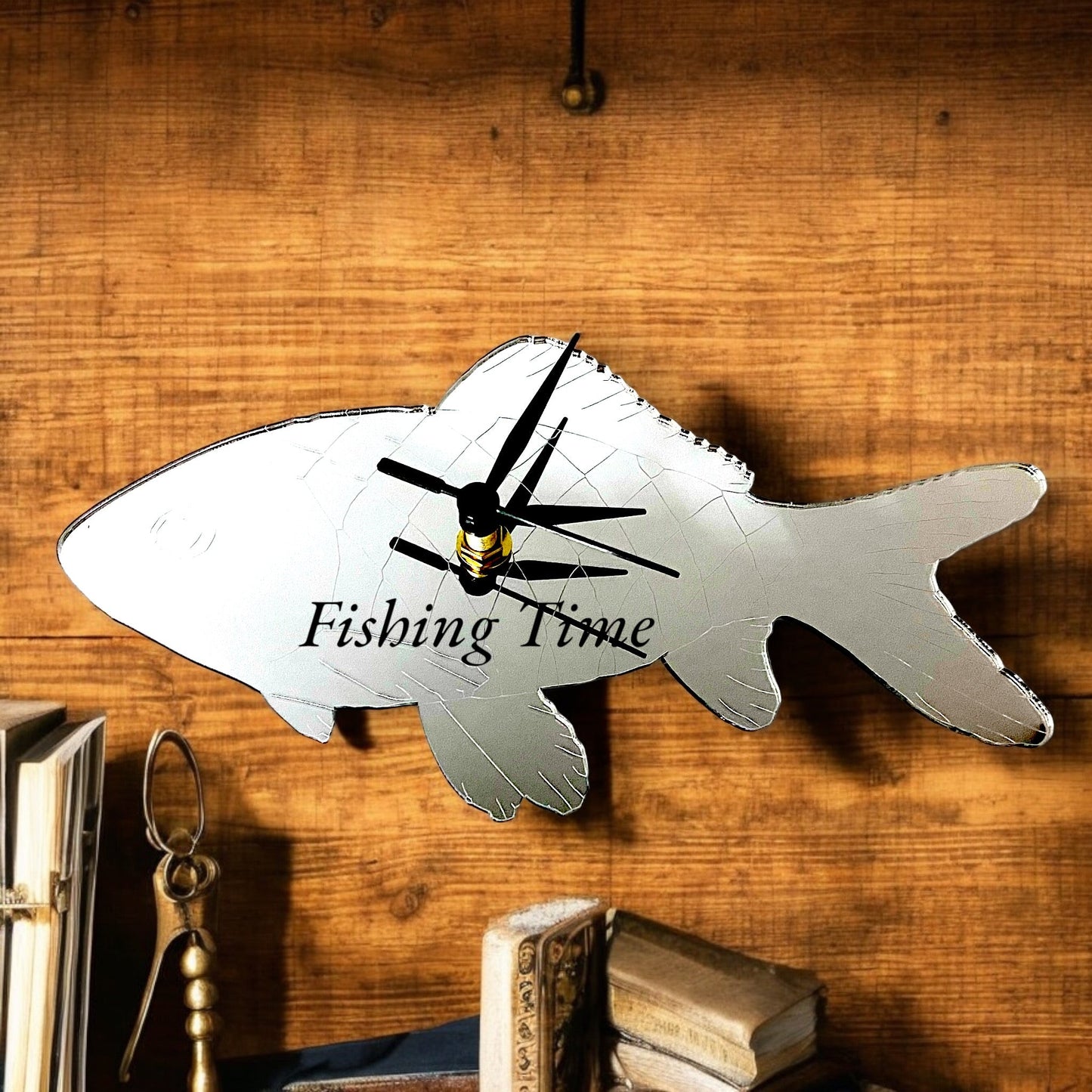 Etched Fish Shaped Clocks - Many Colour Choices