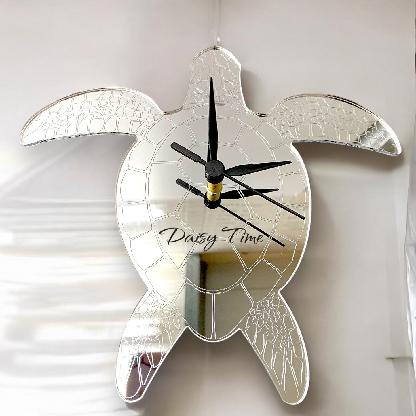 Etched Turtle Shaped Clocks - Many Colour Choices