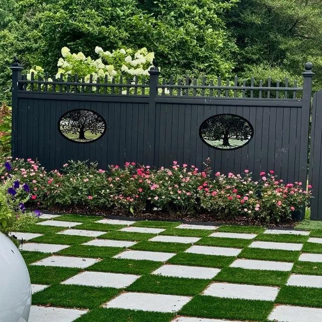 Oval Tree of Life Garden Mirror