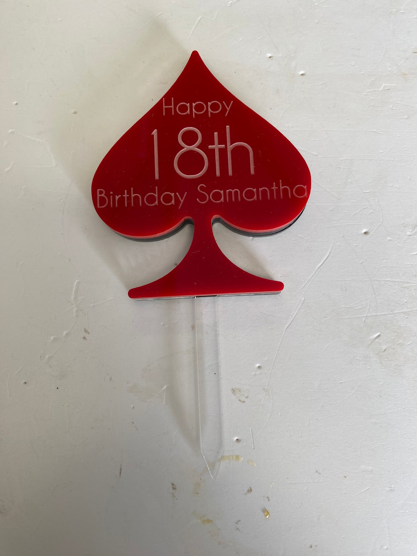 Playing Cards Heart Spade Club or Diamond Cake Toppers