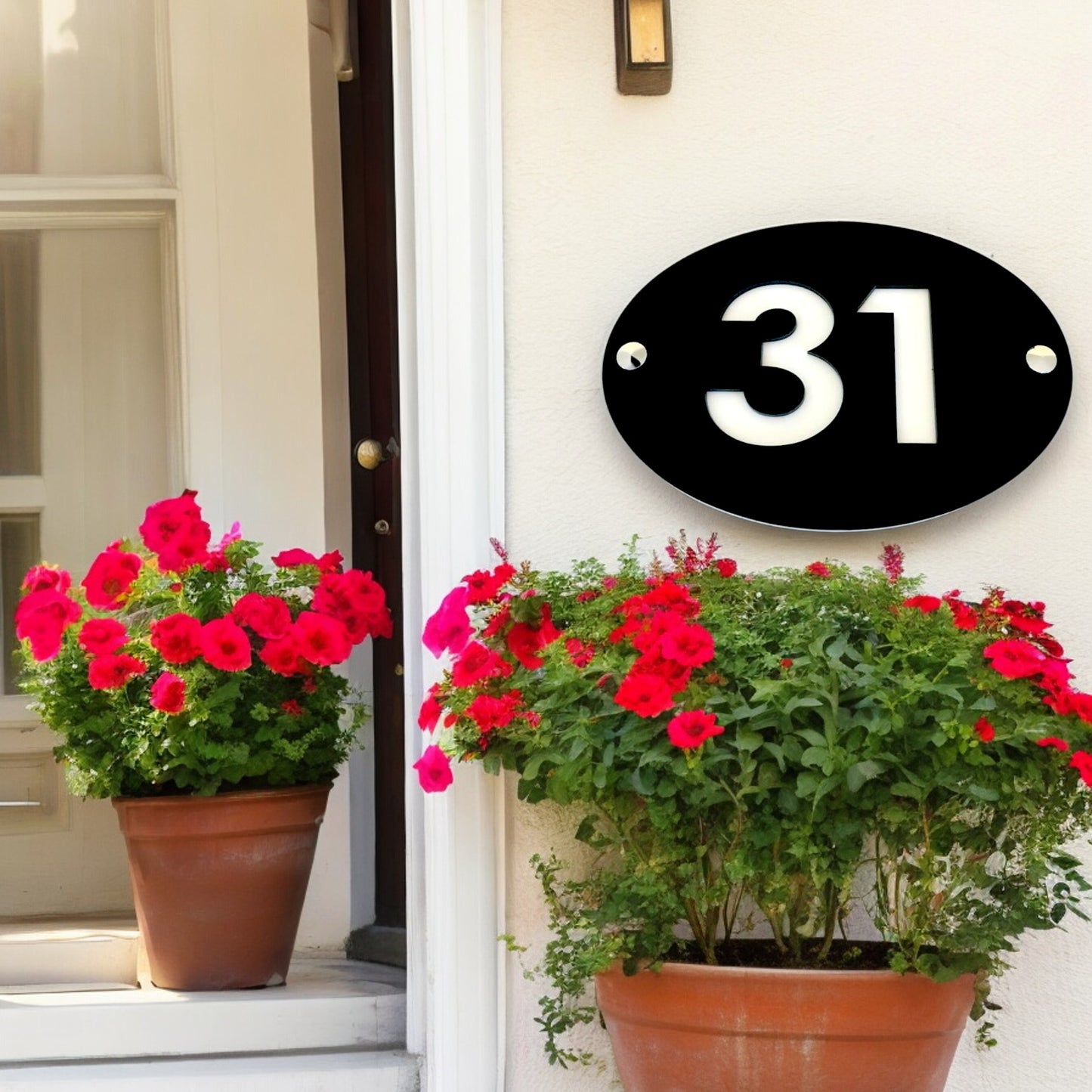 Oval House Number Sign