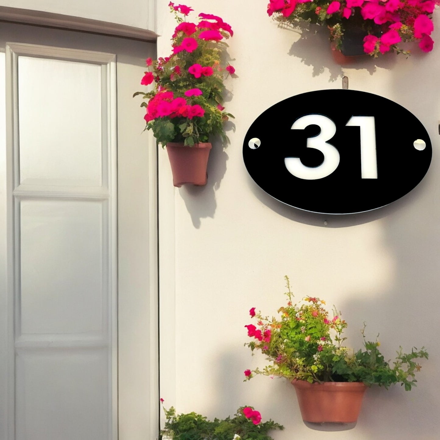 Oval House Number Sign